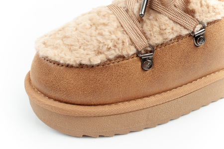D. Franklin Damen Winterstiefel, modisches Fellfutter, isoliert, Braun und Beige