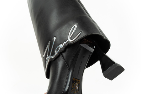 Karl Lagerfeld Debut II Damenschuhe Lederstiefel schwarz Fashion [KL32084 F0X]