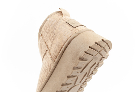 Lee Cooper Damen Winter Schneestiefel Modische Fell gefütterte Stiefeletten Beige