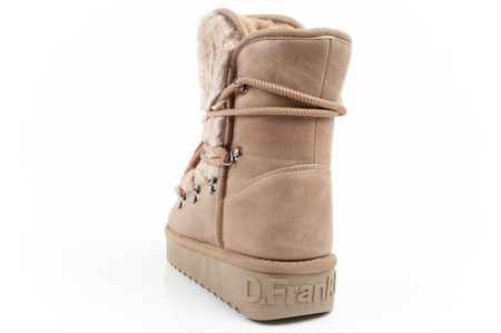 D. Franklin Damen Winterstiefel, modisches Fellfutter, brauner High-Top