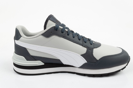 Puma ST Runner v4 Herren-Sneaker aus grauem Leder