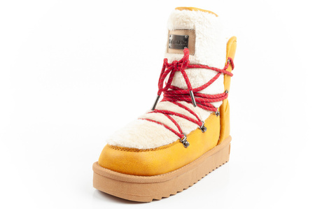 D. Franklin Damen Winterstiefel, modisches Fellfutter, isoliert, Senfgelb