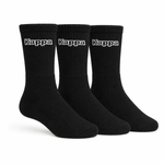 Kappa schwarz lange Socken [34113IW 901] 3er-Pack