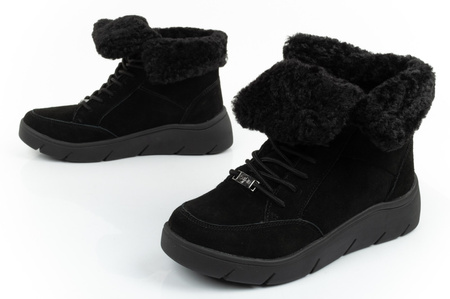 Scholl Stelvio Damen Sportschuhe, Stiefeletten [F302321004] isoliert, schwarz.