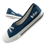 Lee Cooper Damen-Sneaker, blaue Slip-On-Ballerinas