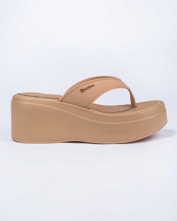 Ipanema Schuhe Pantoletten Damen Flip-flops Solaris Plateau beige