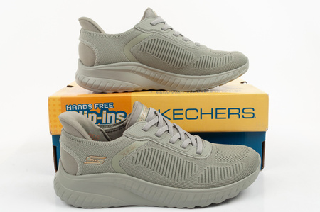 Skechers Bobs Squad Damen-Sneaker zum Hineinschlüpfen in Olivgrün