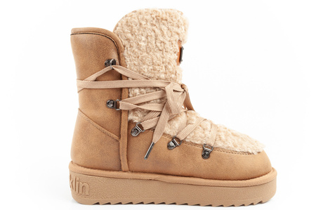 D. Franklin Damen Winterstiefel, modisches Fellfutter, isoliert, Braun und Beige