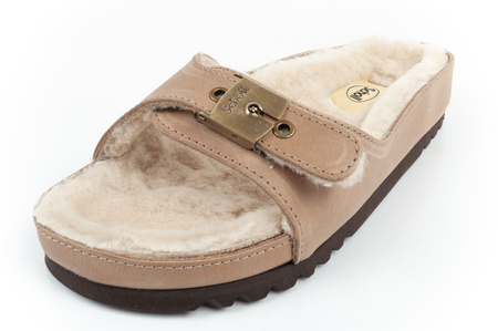 Scholl Iconic MEG Taupe Damen Flip-Flops [F303171062] Fell, beige.