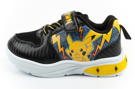 Leomil Kinder-Sportschuhe, leichte Pokémon-Sneaker mit Klettverschluss und LED-Beleuchtung, Schwarz und Gelb
