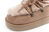 D. Franklin Damen Winterstiefel, modisches Fellfutter, brauner High-Top