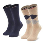 Tommy Hilfiger Herrensocken [100001495 050] 2 PACK, Beige, Marineblau.