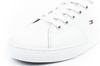 Tommy Hilfiger Essential Sport-Schuhe Herren Sneakers bequem Leder Weiß