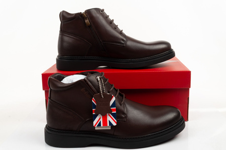 Elegante Herren-Ankle-Boots aus braunem Leder von Lee Cooper