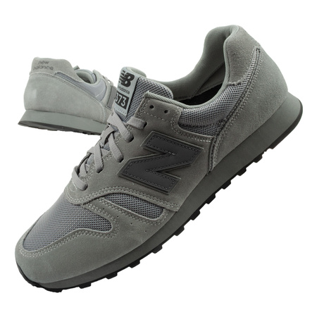 New Balance 373 Herren-Sneaker, modisches graues Leder und Wildleder