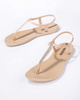 Ipanema Sandal Class Damen-Flip-Flops in Hellbeige mit Gold