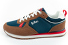 Lee Cooper Herren-Sneaker, modisch, bequem, strapazierfähig, Marineblau, Braun