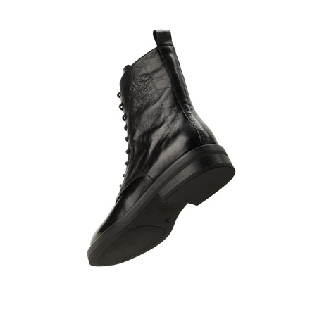 Lee Cooper Damenstiefel, Schwarz, Modisches Echtleder