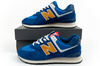New Balance 574 Herren-Sneaker, Modisches Leder, Blau