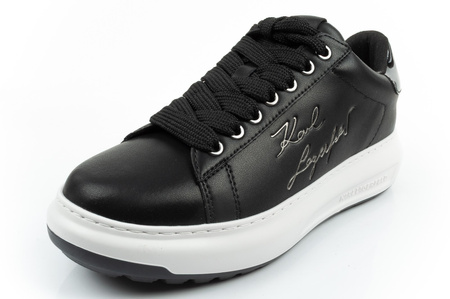 Karl Lagerfeld Herren-Sneaker Kapri, Schwarzes Leder