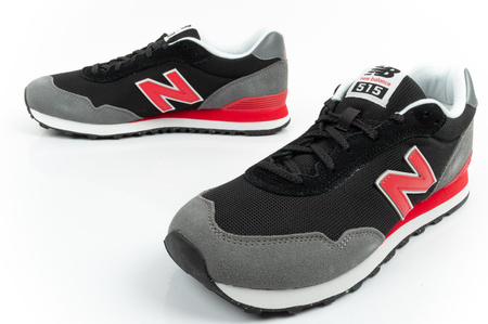 New Balance 515 Herren-Sneaker, modisch, bequem, Schwarz, Rot