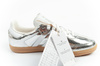 Adidas Samba OG Damen-Sneaker, Silber, Modisches Leder