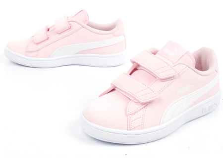 Puma Smash v2 Kindersportschuhe [365184 49], rosa und weiß.