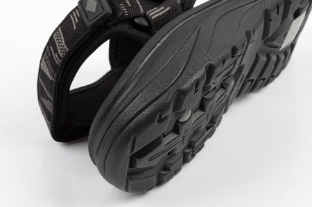 Lee Cooper Herren-Sandalen mit Klettverschluss für den Sommer und den Strand, leicht, schwarz