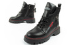 Lee Cooper Stiefel, Damen-Wanderstiefel, Chelsea Boots aus Leder, Schwarz und Rot