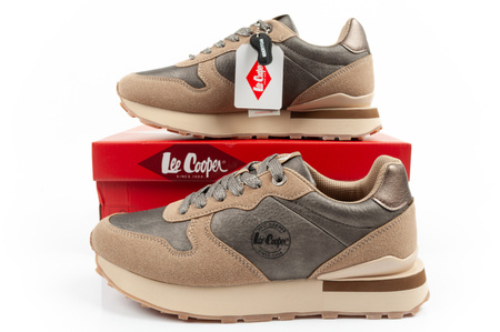 Lee Cooper Damen Sneaker, modisch, bequem, langlebig, beige, grau
