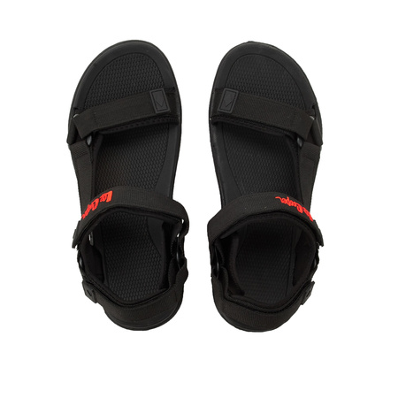 Lee Cooper Herren-Sandalen mit Klettverschluss für den Sommer und den Strand, leicht, schwarz