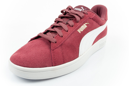 Puma Smash 3.0 Herren-Sneaker, Leder, Burgunderrot