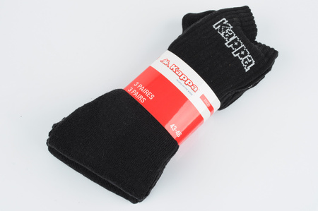 Kappa schwarz lange Socken [34113IW 901] 3er-Pack