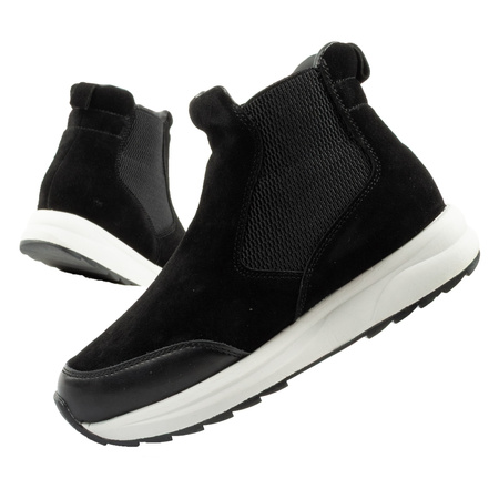 Scholl Beverly Bootie Damenstiefeletten aus schwarzem Leder