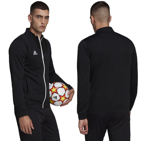 Adidas Entrada 22 [HB0573] Herren Sport Sweatshirt mit Reißverschluss, schwarz.