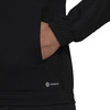 Adidas Entrada 22 [HB0573] Herren Sport Sweatshirt mit Reißverschluss, schwarz.