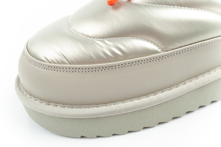 D.Franklin Damen Winterstiefel, modische, isolierte, silberne Stiefeletten