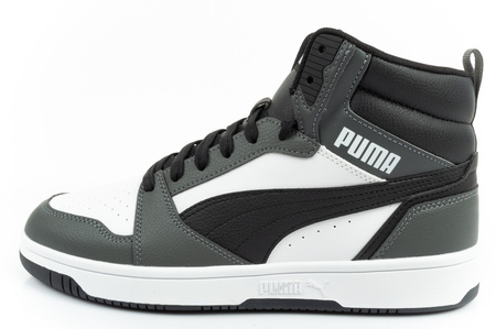 Puma Rebound v6 Herren-Sportschuhe [392326 03], Schwarz, Grau und Weiß.