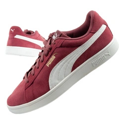 Puma Smash 3.0 Herren-Sneaker, Leder, Burgunderrot