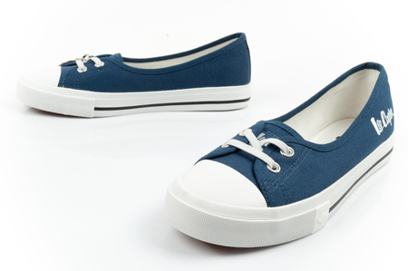 Lee Cooper Damen-Sneaker, blaue Slip-On-Ballerinas