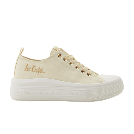 Lee Cooper Damen-Plateau-Sneaker in Beige
