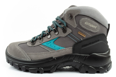 Grisport wasserdichte Damen-Wanderstiefel aus Leder, Grau