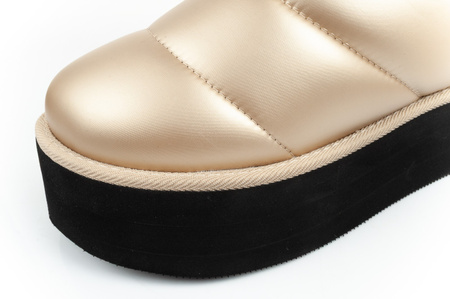 Karl Lagerfeld Thermo Damen Schneestiefel Stiefeletten mit Fell gold [KL48554 HGD]