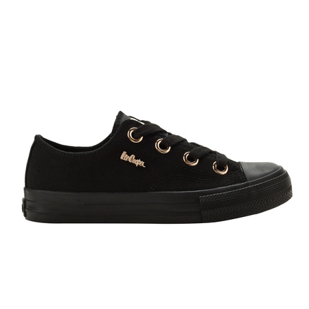 Lee Cooper Damen-Sneaker – Stylische schwarze Sneaker aus Textil