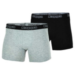 Kappa Herren-Boxershorts [351K1JW A8O] 2 PACK, grau, schwarz.