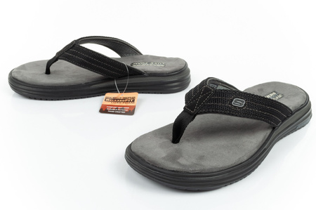 Skechers Proven Herren-Flip-Flops [204577 BLK], schwarz.