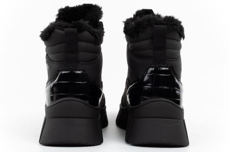 Lee Cooper Winterstiefeletten für Damen – gefütterte Boots in Schwarz