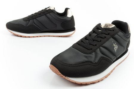 U.S. Polo Assn. Damen-Sneaker, modisch, bequem, Schwarz