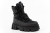 Schwarze, gefütterte Winterstiefeletten für Damen von Lee Cooper mit Reißverschluss