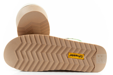 Damen-Winterstiefel von D. Franklin, modische Stiefeletten mit Fellfutter in Beige und Grün